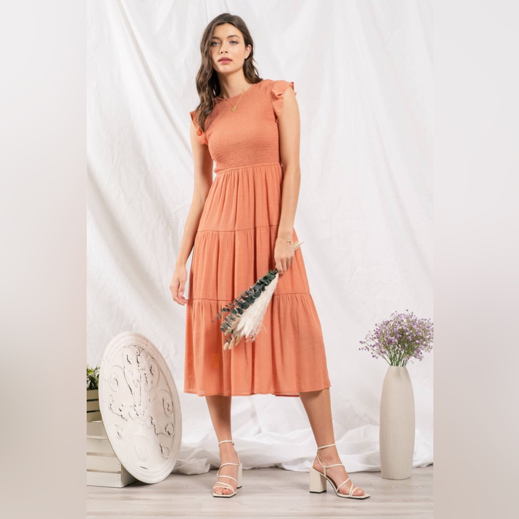 by the river dress pink New By The River Floral Printed Ruffled Bow Front Midi Dress Pink Dream S Rose